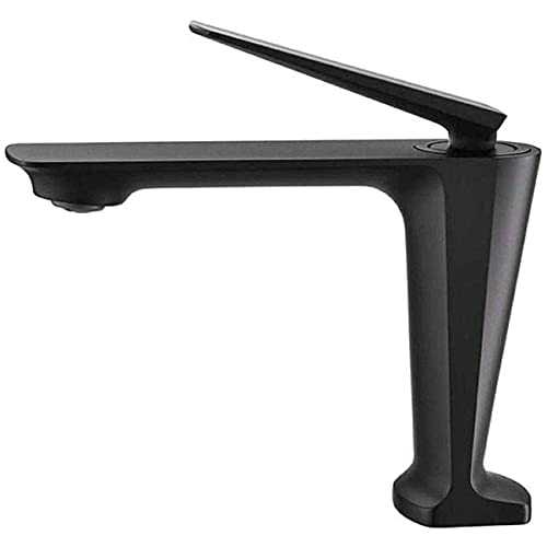 WYZQ Durable Bathroom Sink Taps Bathroom Faucet Black with Brass Single Handle Bathroom Sink Basin Faucet with,Suitable for Kitchen Bathroom Toile Easy Installation,Taps