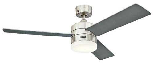 Westinghouse Lighting Alta Vista Ceiling Fan, Metal, Integrated, 17 W, Stainless Steel
