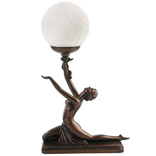 Art Deco Bronze Lighting Nora Kneeling Lamp Figure