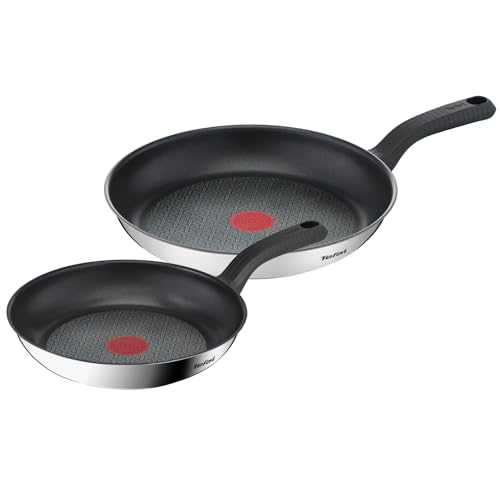 Tefal G726S204 2 Piece Set-24cm & 28cm Cookware, Comfort Max, Frying Pans, Stainless Steel