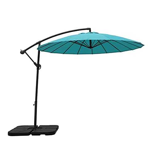 Home Junction Manilla 2.7m Cantilever Parasol with 18 Ribs in Blue