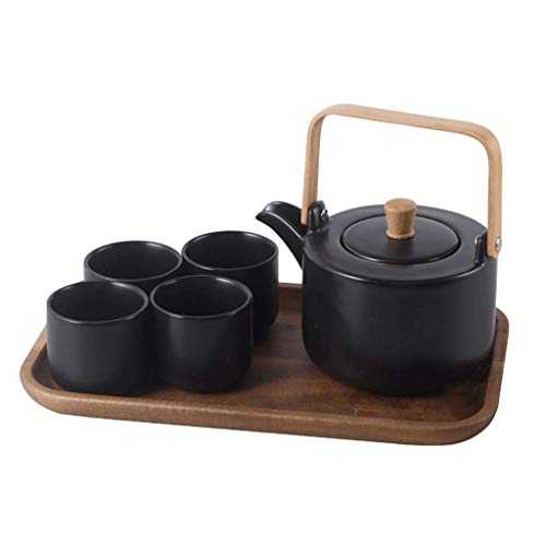 FGDSA Creative Ceramics Tea Set Coffee Cup Suit Afternoon Tea Household Scrub Tray Kitchen Decoration Storage Tea Pot with Cup coffe cups