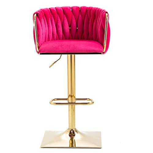 Bar Stools Barstool Chairs Modern Swivel Bar Stools Comfortable Velvet Bar Chair Adjustable Modern Counter Height Bar Stool For Kitchen Island Dining Chair Home Bar With Gold Base