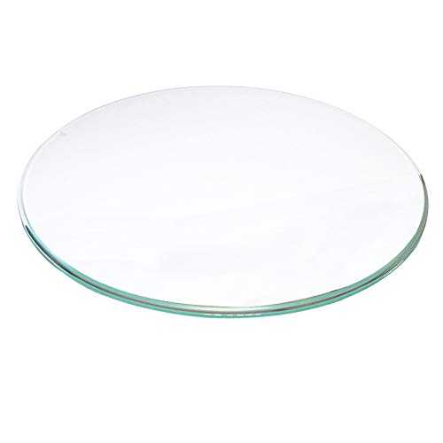 48.5-108.5cm Round Tempered Clear Glass Table Top 10mm Thick Flat Polished Edge