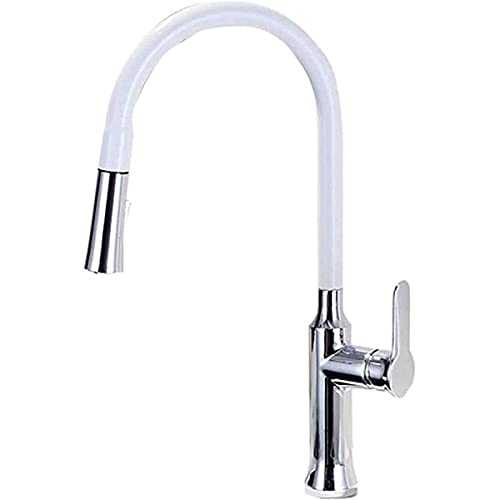 WYZQ Touch On Kitchen Sink Faucets Single Handle High Arc Pull Out Kitchen Faucet, Single Level ceramics Kitchen Sink Faucets with Pull Down Sprayer Easy to Install,Taps