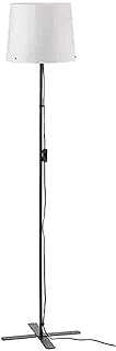 Tallatz BARLAST Floor Lamp with Black Metal Finish with White Shade, Modern Tall Floor Lamps for Living Room, Floor Standing Black Lamps Home Decor _ 150CM
