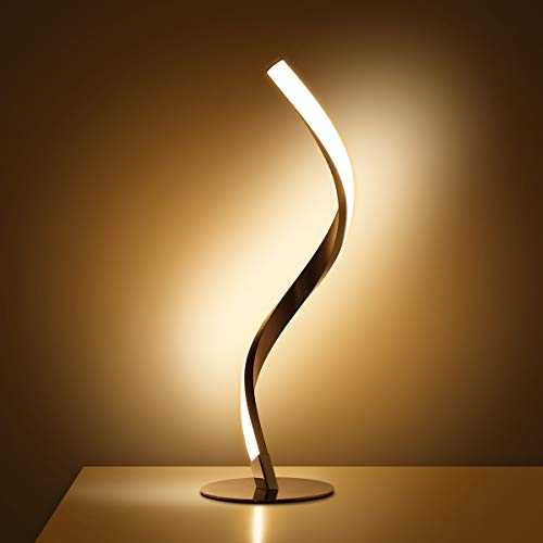 Spiral Bedside Table Lamp for Bedroom Nightstand Modern Lamp for Lounge Room Guest Room Decoration Lighting Warm White