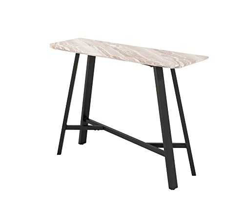 ZLLY Living Room Corridor End Table Console Table Marble Black Metal Console Table Modern Living Room Furniture Hallway