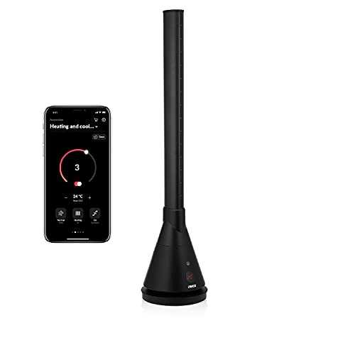 Princess 2-in-1 Smart Tower Fan Heater & Cooler, Bladeless, Smart Control & Free App, Compatible with Alexa, 4 Heat Settings, Oscillating