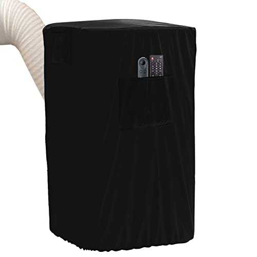 WOMACO Portable Air Conditioner Cover Indoor AC Units Covers Dust-Proof Tall Mobile Air Condtioning Storage Bag Small Portal A/C Cover (Black, 18" L x 15.7" W x 30" H)