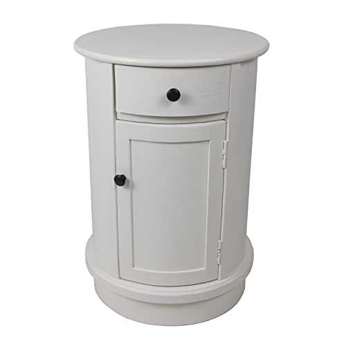 Decor Therapy Accent Table, Wood, Satin White, 26" x 18" x 18"