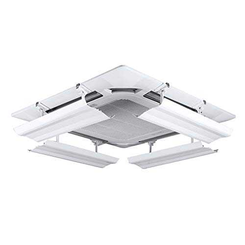 Air Conditioner Deflector for Ceiling Central Air Conditioning Angle Adjustable Prevent The Cold Air from Blowing Straight Lightweight Plastic Easy Installation(One Slice) (40cm)