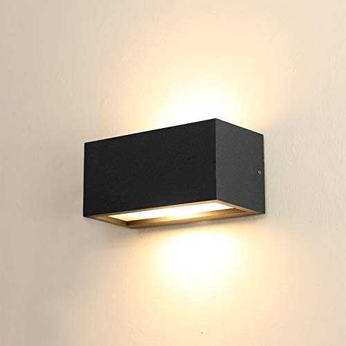 HLFVLITE Outdoor Wall Light, Max 40W E27 Aluminum Up & Down Light Outside Wall Lamp Exterior Wall Sconce, IP44 Waterproof Garden Lantern, Anthracite Grey