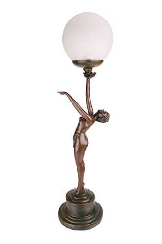 ART DECO BRONZE LIGHTING 'NORA STANDING' LADY LAMP
