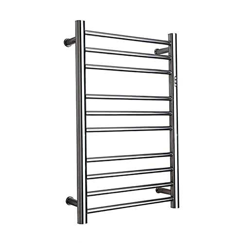 Electric Towel Warmer Luxurious Electric Wall Mounted Towel Warmer Rail Heated Rack, 304 Stainless Steel Bathroom Radiator Towel Warmer Rack,Round,Plug in (Color : Round, Size : Hardwired) (Round