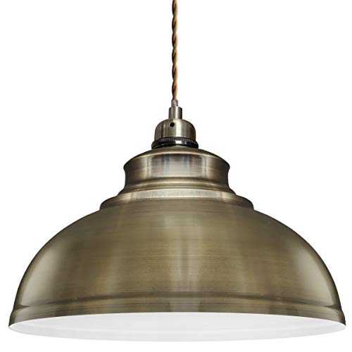 Modern Vintage Antique Brass Pendant Light Shade Industrial Hanging Ceiling Light Ideal for Dining Room Bar Clubs & Restaurants