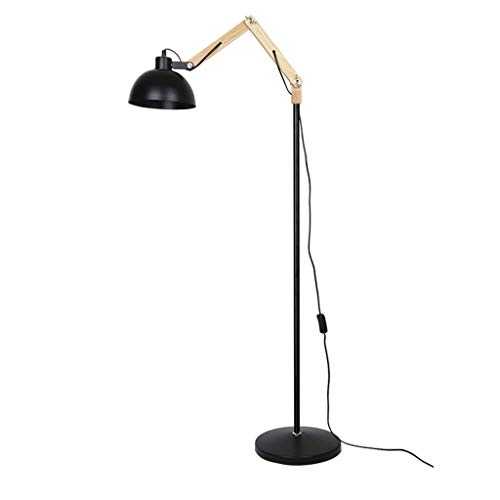 JIAWYJ DONGYANG-Lamps- * Floor lamp American retro industrial wind folding living room bedroom study solid wood wrought iron bedside lamp (Edition : 5 watt LED warm light)