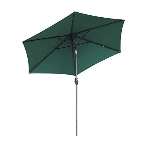 Sekey® 9ft / 2.7m Garden Parasol Outdoor Sun Shade for Patio/Beach/Pool Umbrellas with Winding Crank & Tilt Function Sunscreen UV50+ (Green)