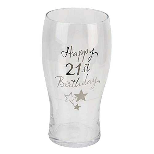 Juliana Happy 21st Birthday Pint Glass in Gift Box G31921 by Juliana