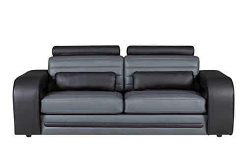 Ibby Designer sofa (black/grey, 2 seater)