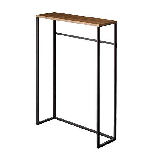 YAMAZAKI Home Modern Console, Slim Narrow Accent Entryway Or Living Room, Metal and Wood Skinny Hallway Or Sofa Table | Steel, Alloy, Black, One Size