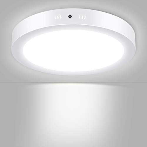 Unicozin LED Ceiling Light, 150W Equivalent, 24W 2000lm, Daylight White 6000K, φ30cm x 3.8cm, Round, Surface Mounted Led Ceiling Lamp for Kitchen, Living Room, Hallway