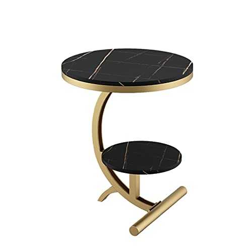 Side Table End Table Coffee Table Double Side Table Marble Tea Side Table Sofa Bedside Magazine Rack, Used for Bedroom Living Room Corner Side Table Coffee Side Table Tea Table Coffee Table