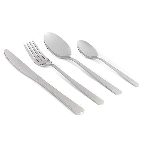 Russell Hobbs RH00023 Deluxe Vienna Stainless Steel 24 Piece Cutlery Set | Dishwasher Safe | Includes 6 Forks, 6 Knives, 6 Spoons and 6 Teaspoons