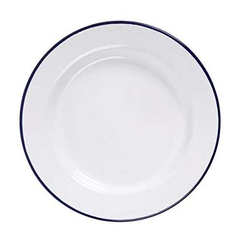 Olympia Enamel Dinner Plate of Steel Heat and Chemical Resistant 245mm Pack of 6