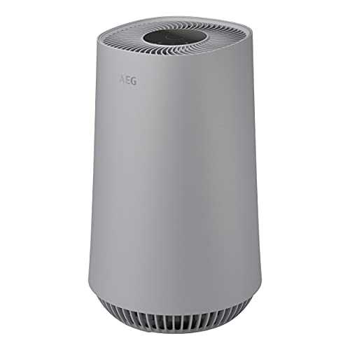 AEG AX31-201GY Air Purifier (Anti Bacterial Filter, Eliminates 99.6% Bacteria from the Air, LED Display, WiFi APP, Airflow up to 40m2, Automatic Mode, Silent 26dB) - Grey