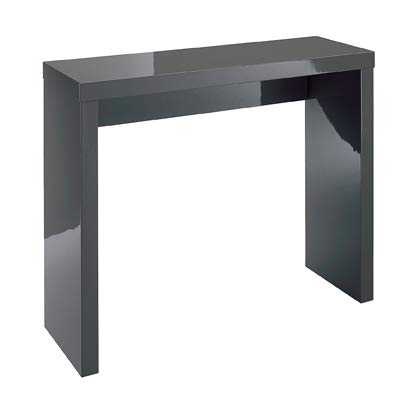 LPD Puro Charcoal Grey High Gloss Living Room Furniture - Tables Storage TV Stand (Console Table)