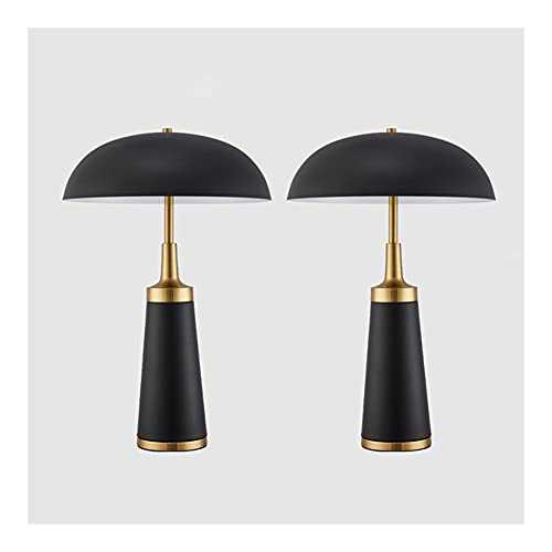 ZZL Minimalist Bedside Lamps Bedroom Lamps Table Lamps House Bedside Nightstand Lamp for Bedrooms Coffee Table Dinning Room Black Night Lamp (Quantity : 2)