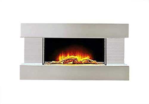 Electric Fire, White Electric Fire Wall Mounted, LED Flame Effect Electric Heater, 32" Wide Electric Fire Wall Mounted Fireplace, White Electric Fireplace