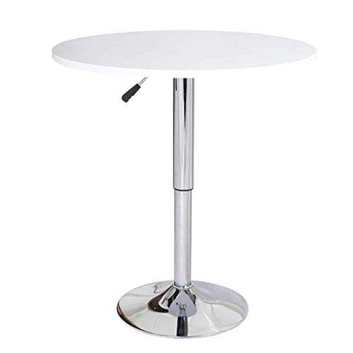 Desk,Table, White Can Be Lifted (60-80Cm) Round Negotiation Table, Coffee Table/Leisure Table/Terrace Afternoon Tea Table,70Cm,70Cm