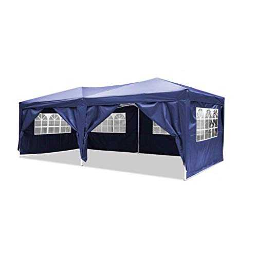 LAYX Canopy Party Outdoor Gazebo, Heavy Duty Tent Marquee for Outdoor Wedding Garden with Side Panels, Fully Waterproof,Blue (3X6m)