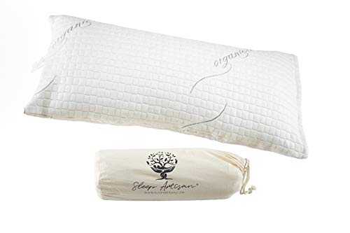 Sleep Artisan Latex Pillow King Size Adjustable Bed Pillows with Washable Cover (1) Made in The USA (King)
