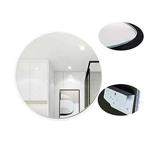 ZCYY Bathroom mirror Round frameless simple bathroom vanity mirror wall-mounted 50 * 50/60 * 60/70 * 70/80 * 80cm round explosion-proof mirror