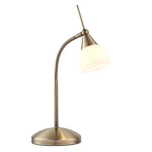 33W Antique Brass and Glass Touch Dimmable Adjustable Task Table Desk Lamp