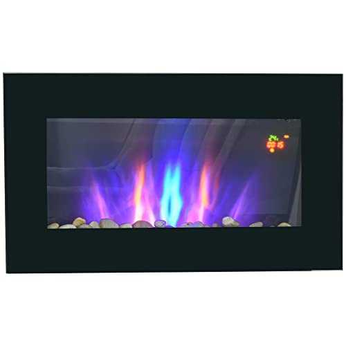 HOMCOM 1000W/2000W Electric Wall Fireplace w/LED Flame Effect Timer Remote Sleek Stylish Safe Home Heating 20-25㎡