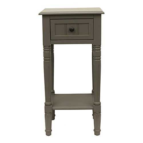 Decor Therapy End Table, Wood, Eased Edge Gray, 17.05 in x 13.23 in x 17.05 in