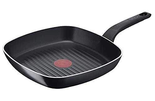 Tefal B55540 Easy Cook & Clean Grill Pan 26 x 26 cm | Non-Stick Coating | Safe | Thermal Signal | Stable Base | Ideal Shape | Healthy Cooking | Black