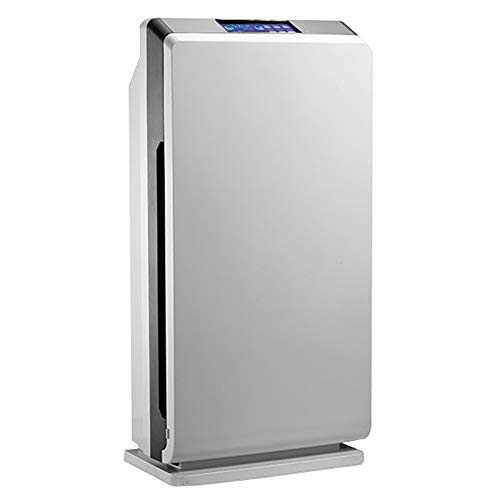 air purifier With 9 In 1 HEPA And Activated Carbon Filter, Ozone Generator, Uv, Negative Ion Generator, Home, Office, Large Room, Remote Control - Silver