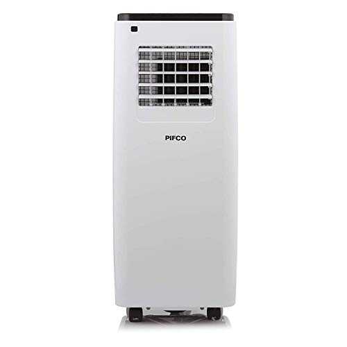 Pifco P40013 Portable 3-In-1 Air Conditioner, Fan, Cooler and Dehumidifier, 9000 BTU with 24-Hour Programmable Timer, 2 Speed Settings, R290, Auto Shut Off, Remote Control Included, White