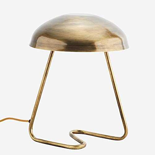 Madam Stoltz Modern/Industrial Table Lamp Antique Brass