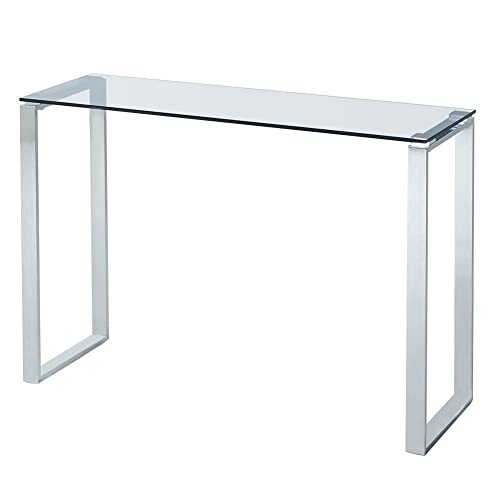 ZLLY Living Room Corridor End Table Console Table Glass Top Modern Console End Table Corner Side Stand Furniture Living Room Hall