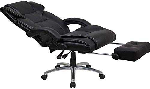 LQ Ergonomic Gaming Chair/E-sports Chair/Recliner/Swivel Armchair- High Back Computer Swivel Office Chair With Footstool,Black