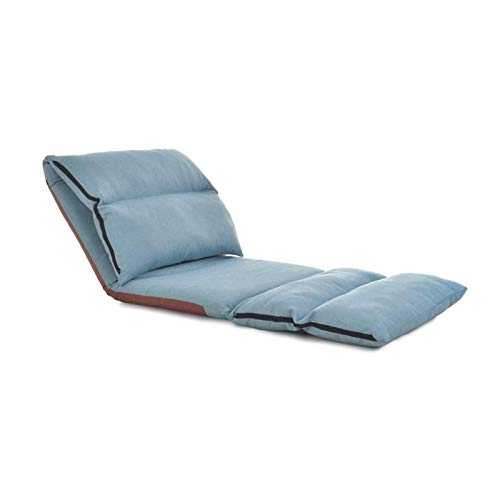 Z-Color Recliner Armchair Beanbag Chair Foldable Sofa Bed Modern Bedroom Balcony Windows and a Small Lounge Chairs (Color : Lake blue)