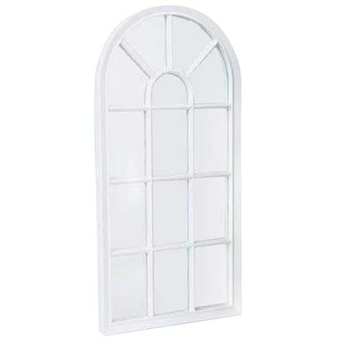 BARGAINSGALORE WINDOW STYLE MIRROR LIVING ROOM DECOR HALLWAY HOME PANEL WALL GLASS 70CM GARDEN MODERN (White)