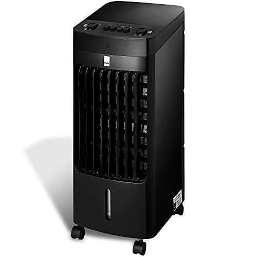 3.5L KEPLIN Air Cooler – Portable Conditioner Unit for Home – Advanced Air Purifying Cooling Tower with 3 Fan Speeds, 3 Operational Modes & Oscillation Feature 80W Power (Black)