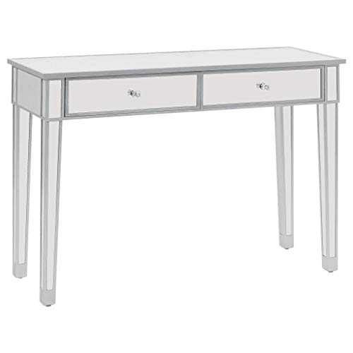 Tables Accent Tables End Tables Mirrored Console Table MDF and Glass 106.5x38x76.5 cm